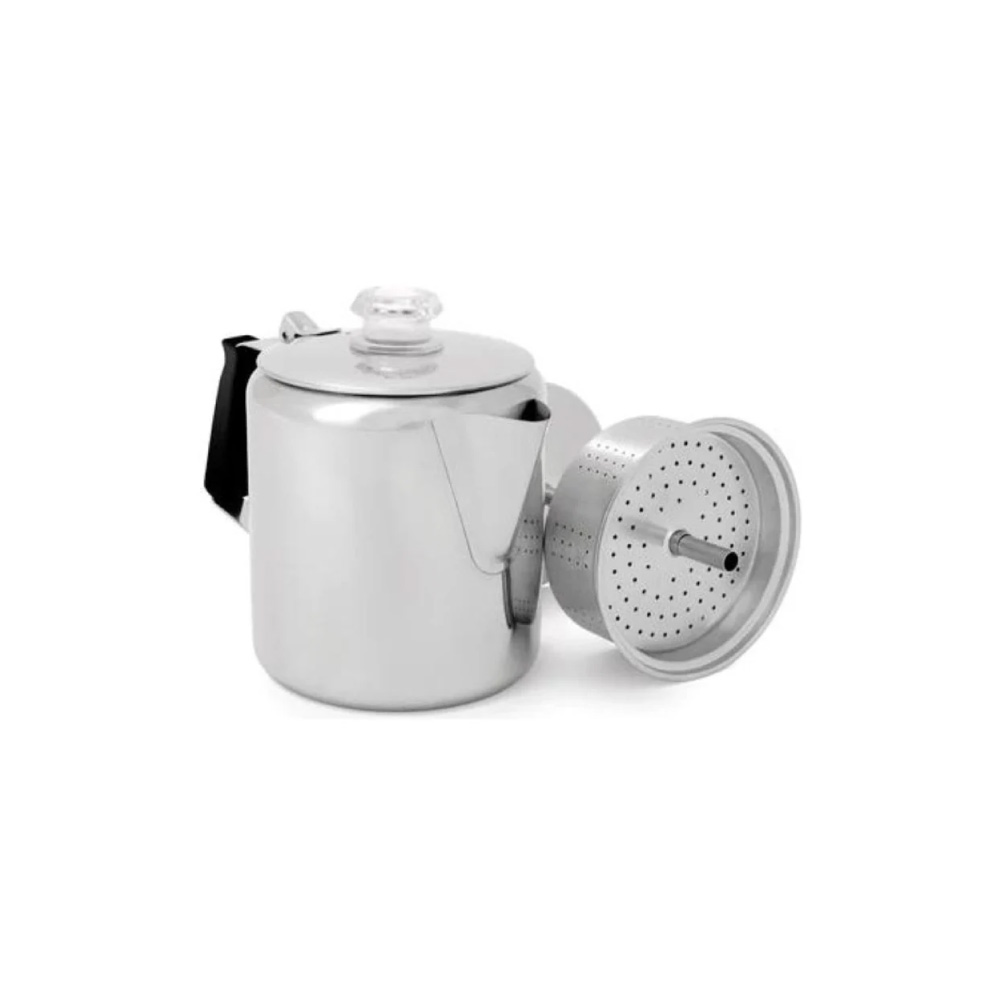 GSI OUTDOOR GLACIER STAINLESS COFFEE PERCOLATOR 3 Cups WITH SILICONE ...